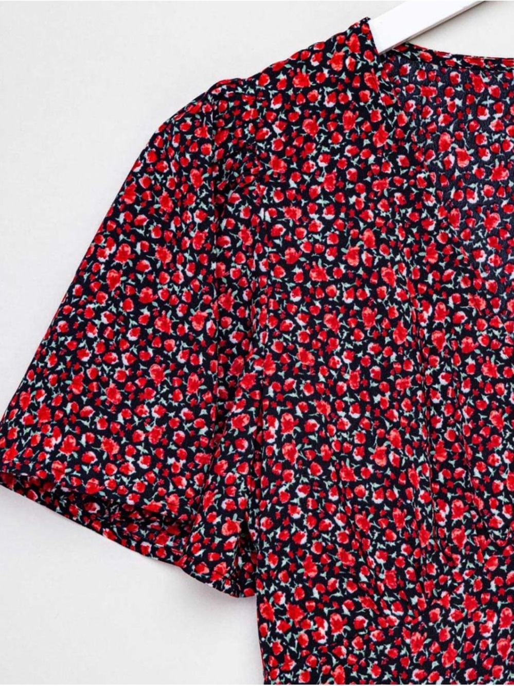 Things Between Ara Mini Dress NWT Red Black L 90’s Floral Boho - Picture 3 of 7
